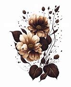 Image result for Simple Flowers On a Brown Background to Paint