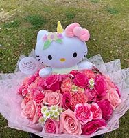 Image result for Hello Kitty and Flowers