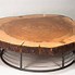 Image result for Tree Trunk Cut Wood Table