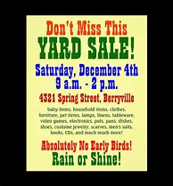 Image result for Yard Sale Flyer Template Free