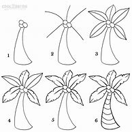 Image result for Palm Tree Drawing Steps