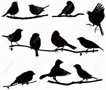 Image result for Bird On a Branch Silohette