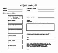 Image result for Weekly Work Log Template