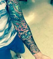 Image result for Evil Skull Sleeve Tattoos