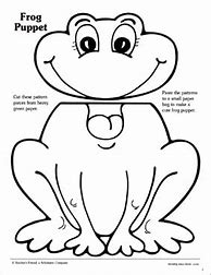 Image result for Frog Paper Bag Puppet Template