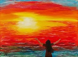 Image result for Sunset Painting