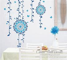 Image result for Blue Floral Wall Decals