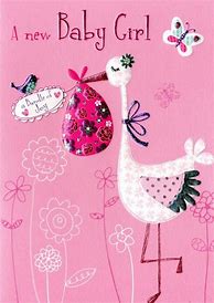 Image result for Printable New Baby Girl Cards