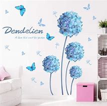 Image result for Blue Floral Wall Decals