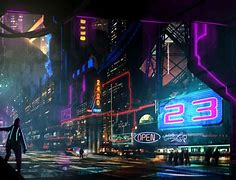 Image result for Neon Night City Background