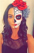 Image result for Day of the Dead Makeup Red and Black