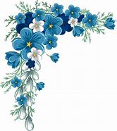 Image result for Blue Flower Border Clip Art Free