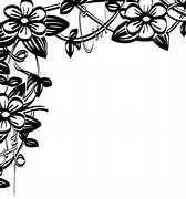 Image result for Flower Garland Clip Art Black and White Border