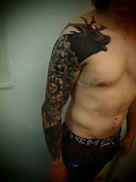 Image result for Evil Skull Sleeve Tattoos