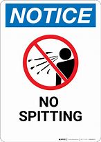 Image result for No Spitting and Brush Teeth Sign