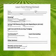 Image result for lawn care bid sheet template