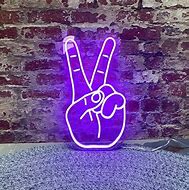 Image result for Purple Neon Peace Signs