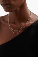 Image result for Double Chain Necklace Silver