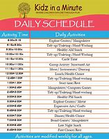 Image result for Daily Schedule Template Free