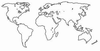 Image result for World Map Outline A3