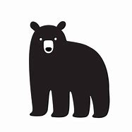 Image result for Black Bear Clip Art Black and White