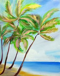 Image result for Palm Tree Acrylic Painting