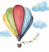 Image result for Beige Hot Air Balloon Watercolor