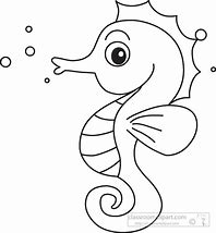 Image result for Sea Horse Clip Arts Black and White