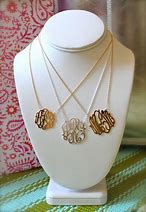 Image result for gold vermeil monogram necklace