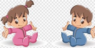 Image result for Cartoon Baby Boy and Girl Clip Art