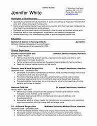 Image result for New Grad Nursing Resume Template