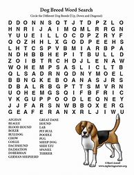 Image result for Dog Word Searches Printable