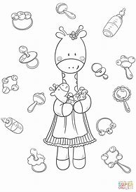 Image result for Mother and Baby Giraffe Coloring Pages