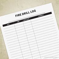 Image result for Free Fire Drill Log Template