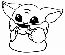 Image result for Baby Yoda Eating Frog Coloring Pages