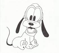 Image result for Scetch Baby Pluto the Dog