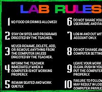 Image result for Printable Computer Lab Rules