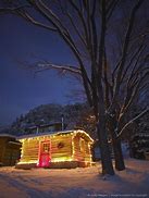 Image result for Log Cabin Christmas Lights