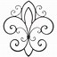 Image result for Fleur De Lis Line Design