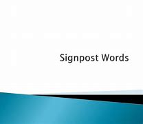 Image result for signpost words writing