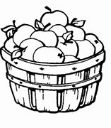 Image result for Apple Basket Clip Art Black and White