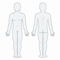 Image result for Unisex Human Outline Body Front and Back