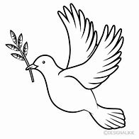 Image result for Black and White Dove Olive Branch