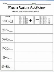 Image result for Place Value Addition