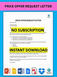 Image result for Price/Offer Letter