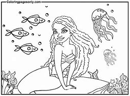 Image result for Print Mermaid Coloring Page