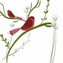 Image result for Red Bird and Tree Branch Illustration