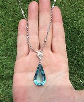 Image result for Aquamarine Heart Necklace