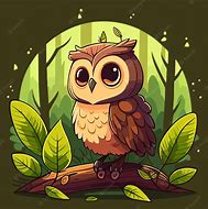 Image result for Owl in a Branch Vector