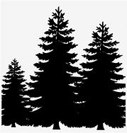 Image result for Pine Tree Line Silhouette Round